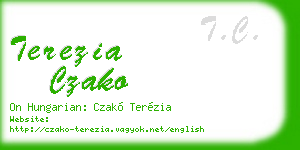 terezia czako business card